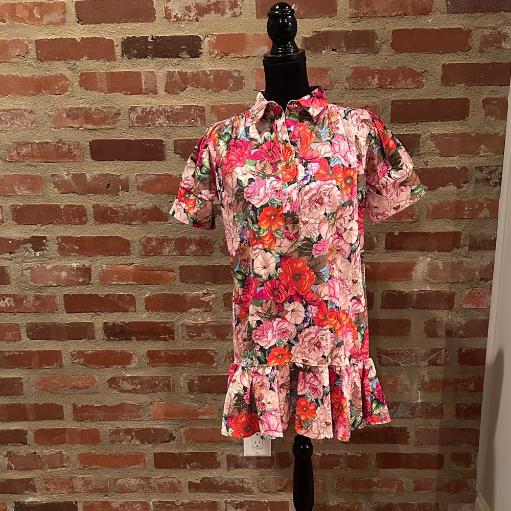 Never A Wallflower Colorful Floral Casual Dress